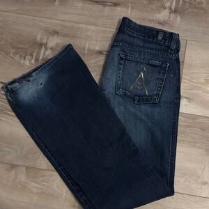 7 For All Mankind women’s Deep Indigo Boot Cut Jeans